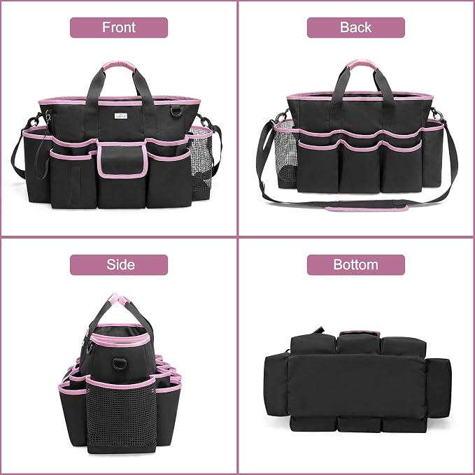 LoDrid Cleaning Caddy Bag with Handle and Shoulder Strap, Cleaning Supplies - Image 7