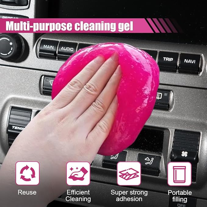 Craedli 2PCS Car Cleaning Gel, Reusable Air Vent Cleaning Putty, Car Interior - Image 3