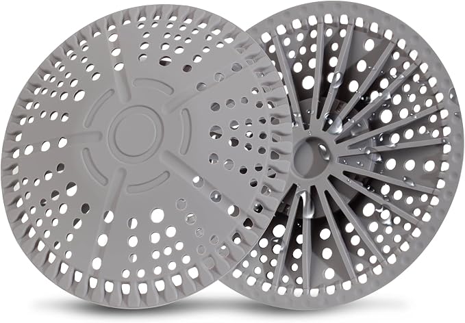 ZOOY Shower Drain Hair Catcher, 2 Pack 5.5 Inch Silicone Large Drain Cover by Unknown