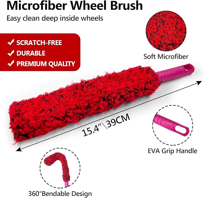 4 Pack Car Wheel Brush Kit - Image 2