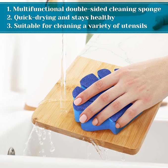 Tioncy 12 Pack Shell Kitchen Sponges Bulk Dual Sided Scrubber Summer Shell - Image 5