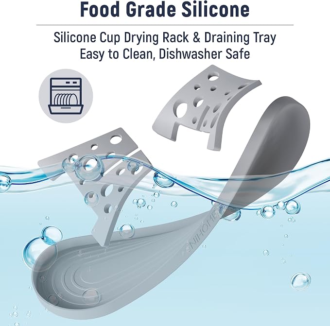 NiHome Silicone Water Bottle Drying Racks Set of 3 - Image 6
