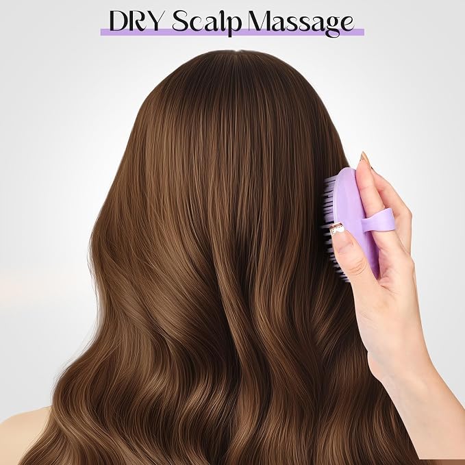 4Pack Hair Scalp Exfoliator Brush Dandruff Cleaning brush, Flexible Scalp - Image 6