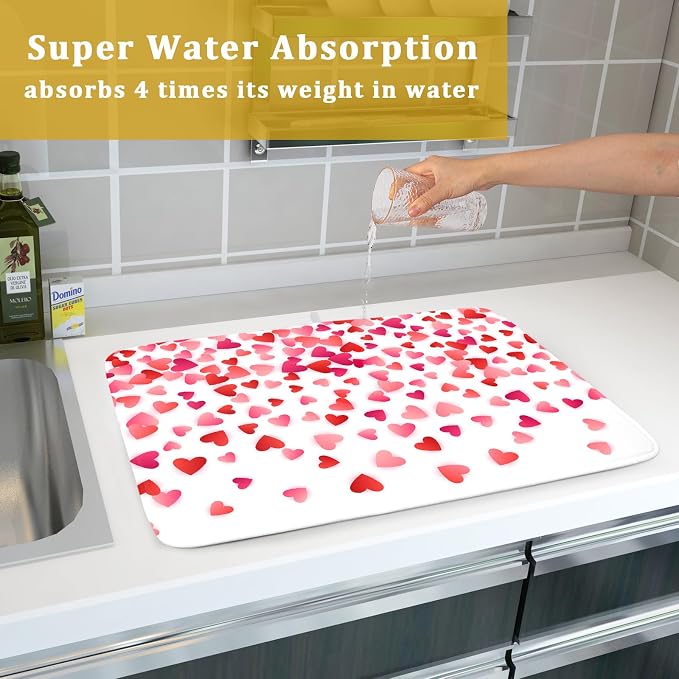 Valentine's Day Dish Drying Mat - Image 7