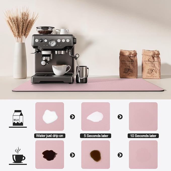 Dish Drying Mat for Kitchen Counter | Coffee Bar Mat for Countertops | Heat - Image 4
