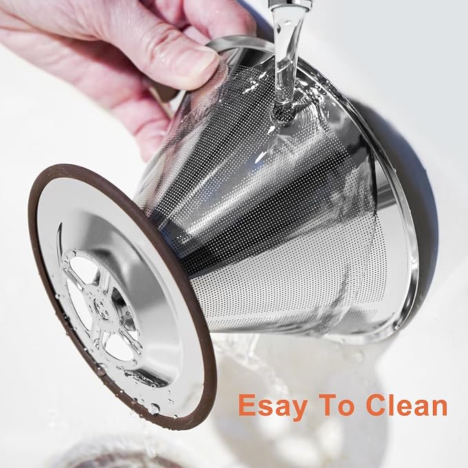 Pour Over Coffee Dripper, Paperless Pour Over Coffee filter, Stainless Steel - Image 5
