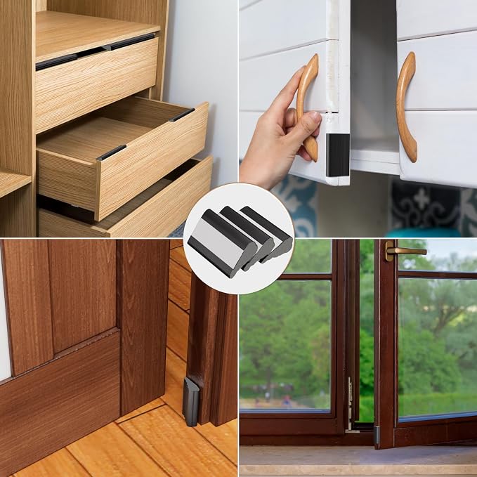 Wedge-Shape Window Weather Stripping Door Frame Seal Strip 196” Black, Upgrade - Image 7