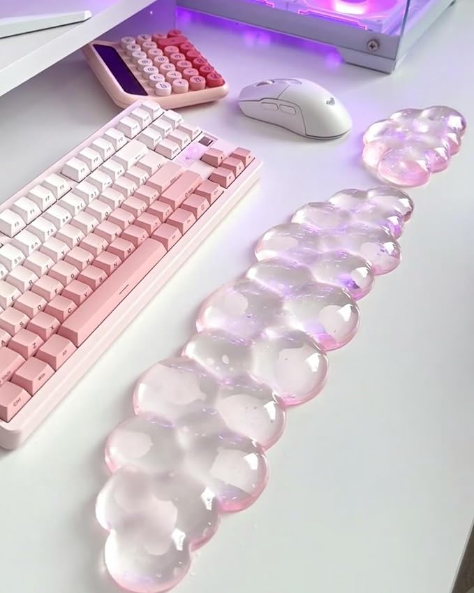Mouse Pad with Wrist Rest, Soft Cloud Gel Keyboard Mouse Pad Set with Hand - Image 8