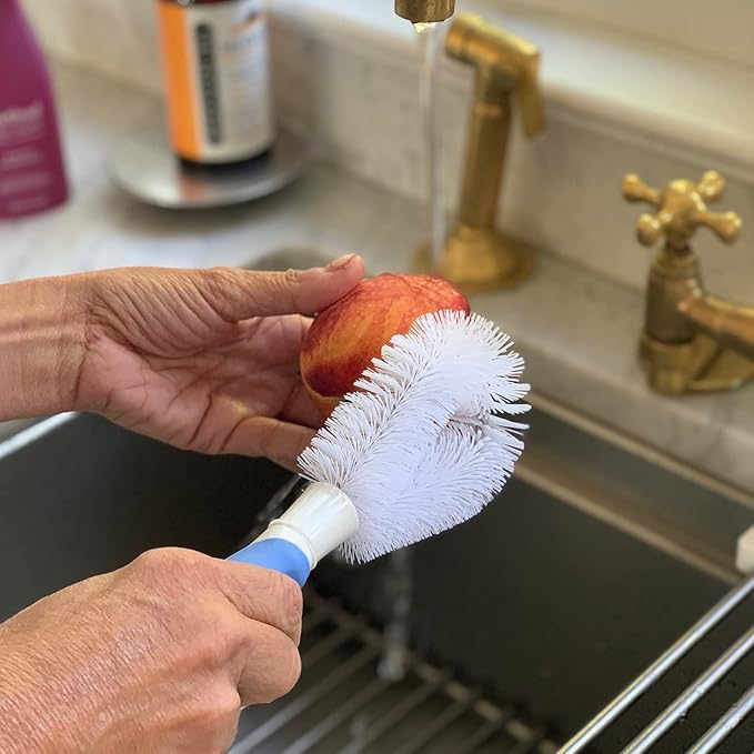 Fox Run Vegetable Cleaning Brush, Rubber Handle Produce Scrubbing Brush - Image 5