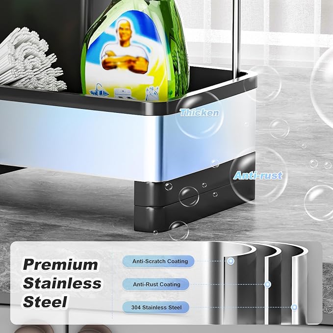 Stainless Steel Sink Caddy, Sponge Holder - Image 2