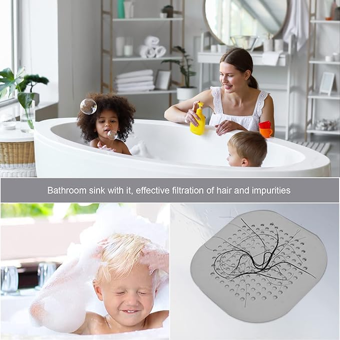 2 Pieces Shower Drain Hair Catcher Bathtub Stopper Home Drain Protectors Drain - Image 7