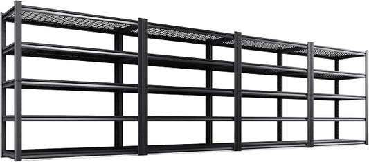 Set of 4 Garage Shelving-3000 lbs 5 Tier Storage Shelves, Adjustable Heavy Duty by Unknown