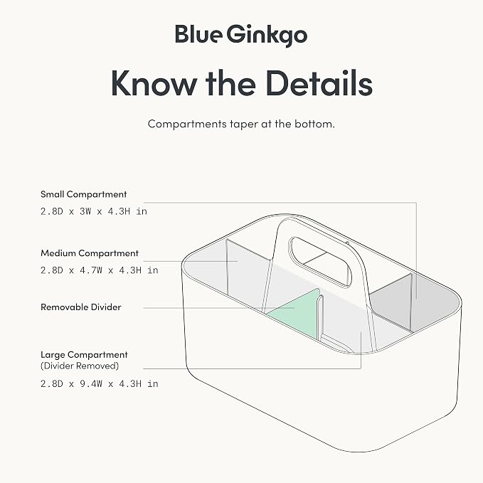 BLUE GINKGO Stackable Organizer Caddy – Korean-Made Portable Tote - Image 4
