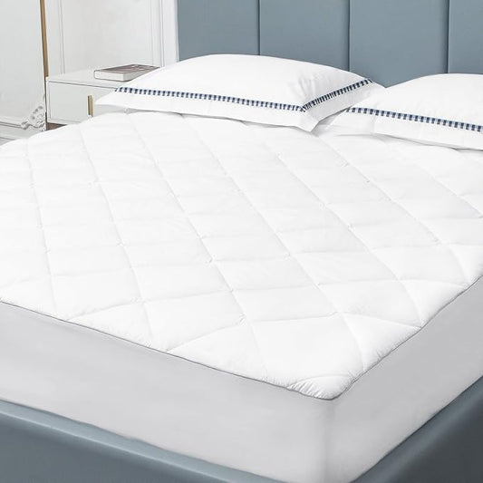 Sunflower Full Mattress Pad Cover, Cotton Mattress Cover Hypoallergenic by SunflowerHometexUS