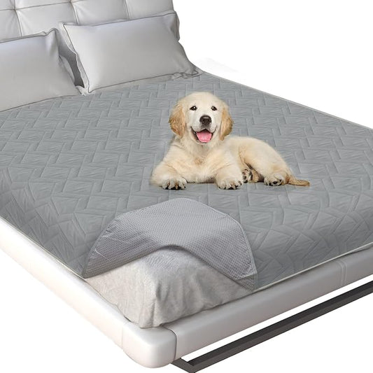 Moonsea Waterproof Dog Bed Cover Pet Blanket Sofa with Non-Skid Bottom, Couch Cover for Dogs, Mattress Protector Furniture Protector(86" X 82")
