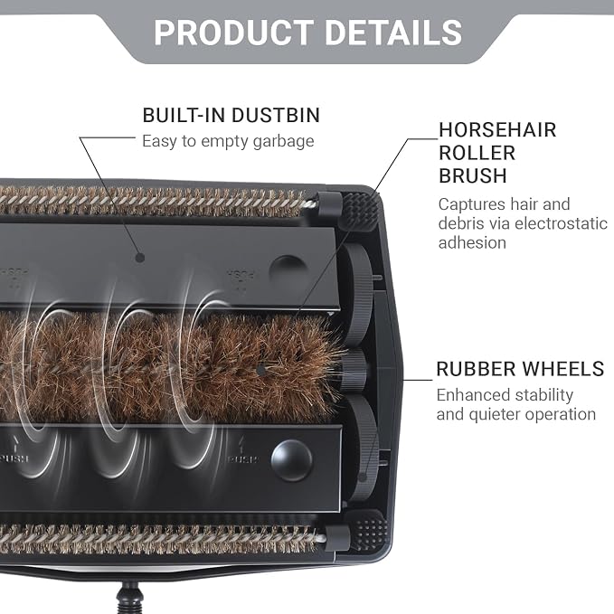 EZ SPARES Quiet Carpet Sweeper, Floor Sweeper - Image 3
