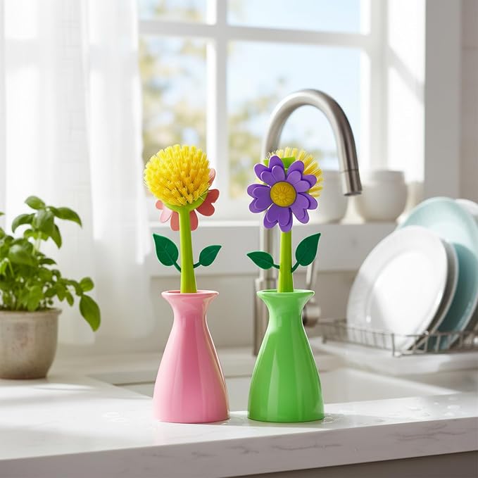 Long Handle Vegetable and Fruit Brush, Florganic Dish Brush - Image 4