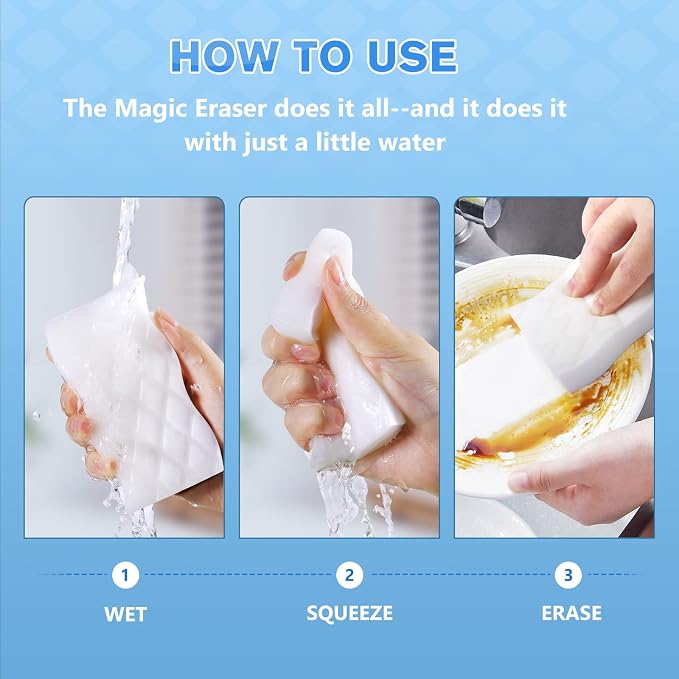 Squish Magic Eraser Sponge, 18 Pack Cleaning Pads - Image 6