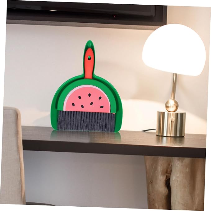 VOSAREA Small Dustpan and Brush Set Watermelon Mini Dustpan and Brush Whisk - Image 8