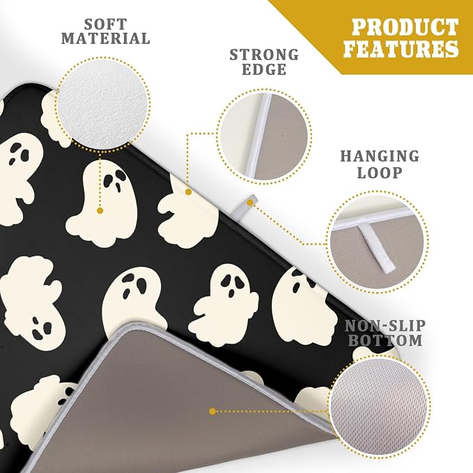 Halloween Ghost Dish Drying Mat 16X18 Inch Spooky Halloween Drying Mat - Image 4