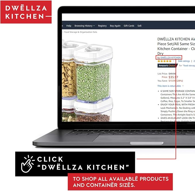 DWËLLZA KITCHEN Pasta Storage Containers - Image 3