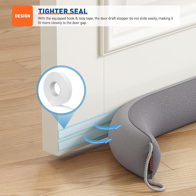 MAGZO Door Draft Stopper, 34 Inch Under Door Draft Blocker Noise Stopper - Image 6