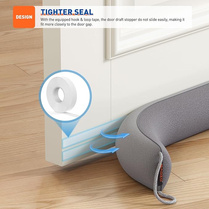MAGZO Door Draft Stopper, 48 Inch Under Door Draft Blocker Noise Stopper - Image 6