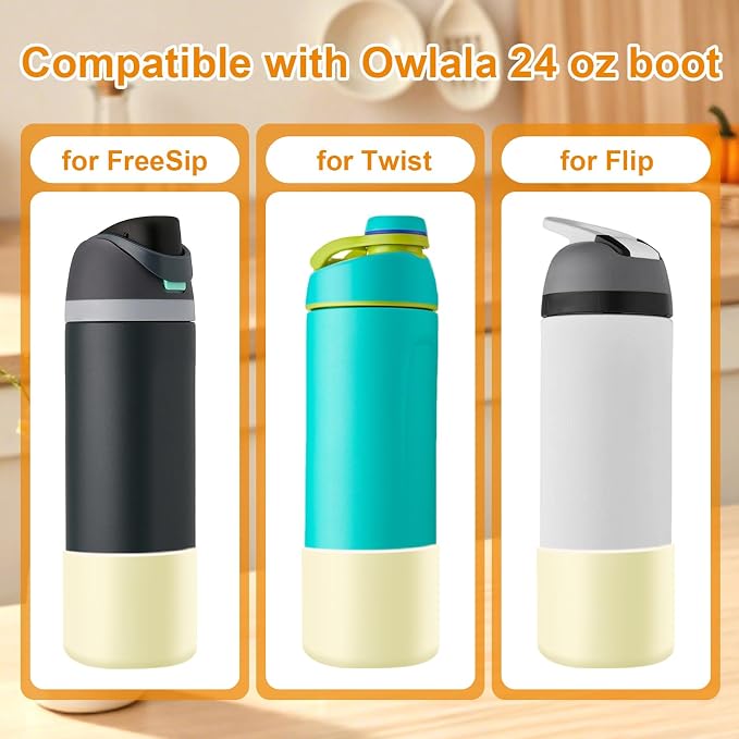 Silicone Water Bottle Boot and Bottle Drying Rack Compatible - Image 7