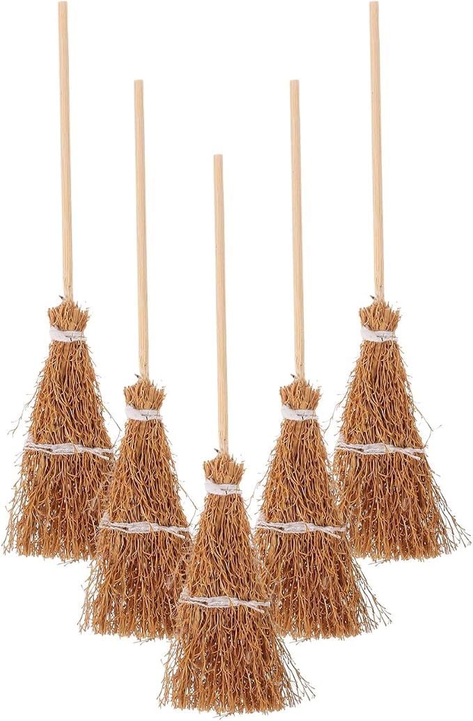 ibasenice Mini Hand-Woven Broom Dollhouse Decor 1 12 Scale Miniature Broom Props by ibasenice