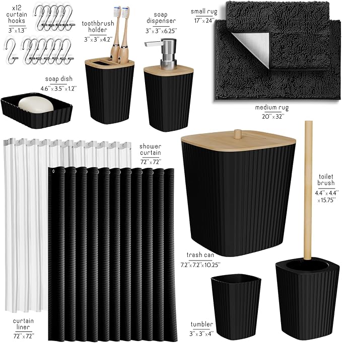 Clara Clark Bathroom Accessories Set - Image 2