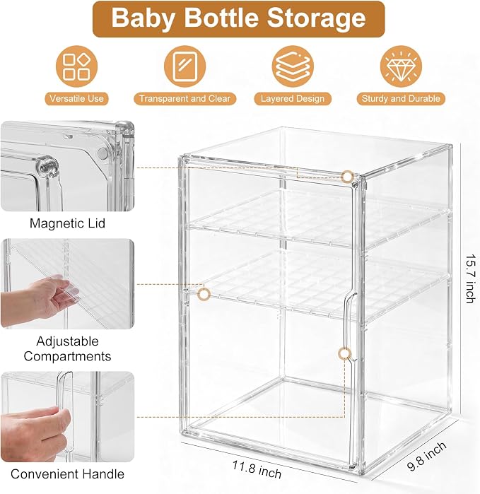 Baby Bottle Organizer – 3-Tier Bottle Storage Organizer Baby - Image 2