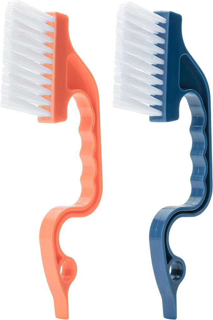 Slick- Window Track Cleaning Brush, 2 Pack, Built-in Scraper, Window Track by SlickSolutions