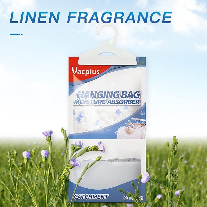 Vacplus Moisture Absorbers, Hanging Closet Dehumidifier Bags, Humidity Packs - Image 2