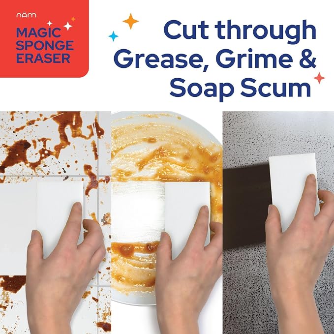 20 Pack Magic Sponge Cleaning Eraser, Melamine Foam Cleaning Pads, Sink & - Image 3