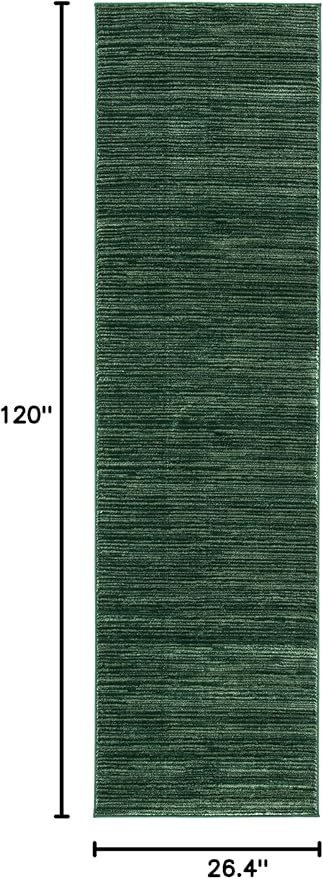 SAFAVIEH Vision Collection Runner Rug - 2'2" x 10', Dark Green, Modern Ombre Design, Non-Shedding & Easy to Clean, Ideal for Foyer, Hallway, Bedroom (VSN606Y)