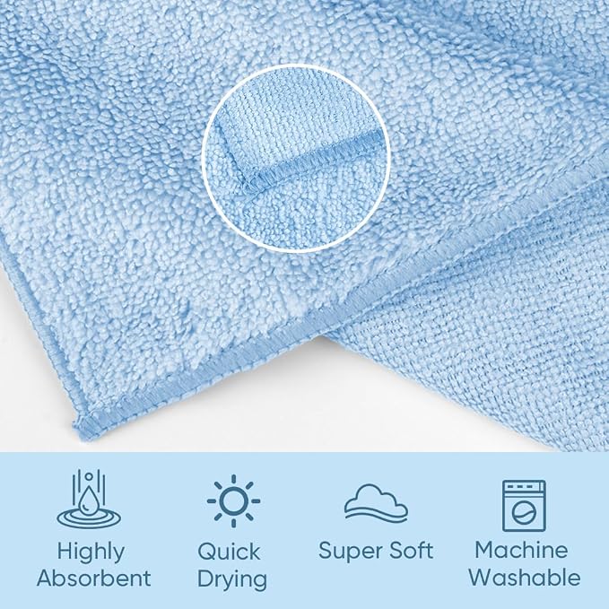HOMEXCEL Microfiber Washcloths 24 Pack, Highly Absorbent and Soft Face Towel - Image 2