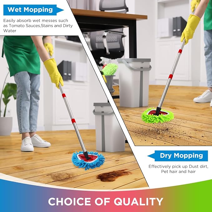 Baderke 3 Pack Chenille Mop Heads Replacements Compatible - Image 6