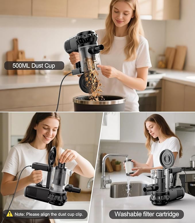 qimedo Corded Stick Vacuum Cleaner C1, 600W Plug in Stick Vacuum Cleaner - Image 6