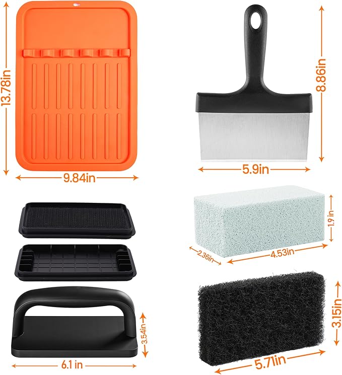 Upgraded Griddle Cleaning Kit for Blackstone 20 Pieces Flat Top Grill - Image 6