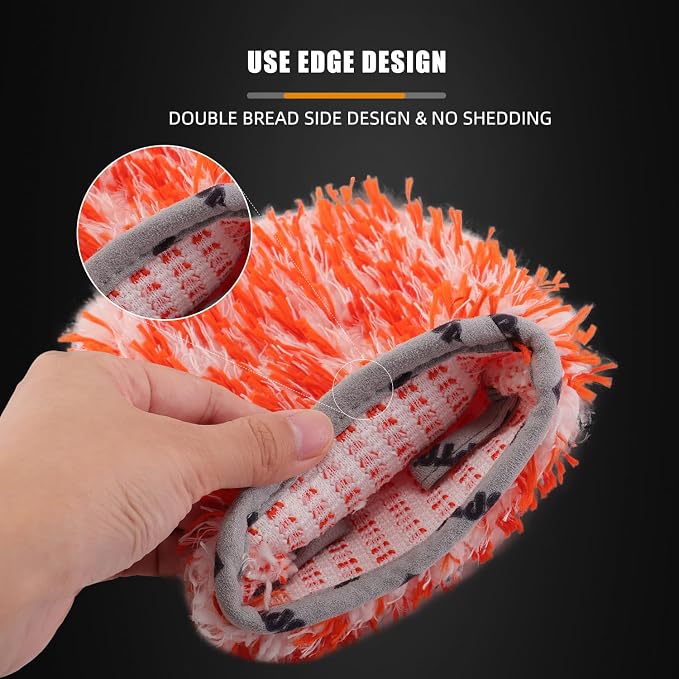 SPTA Microfiber Car Wash Mitt for Small Area, Plush Fiber Cloth Material - Image 6