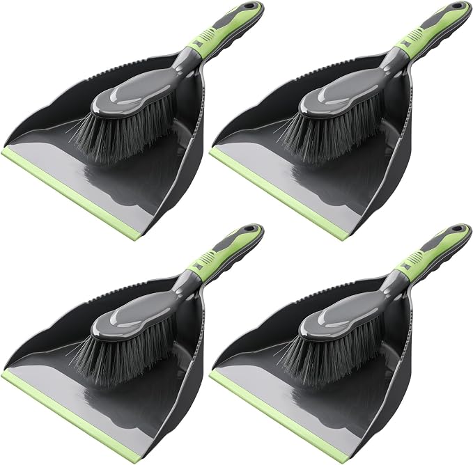 Zopeal 4 Set Dust Pan and Brush Set, Small Dustpan by Zopeal
