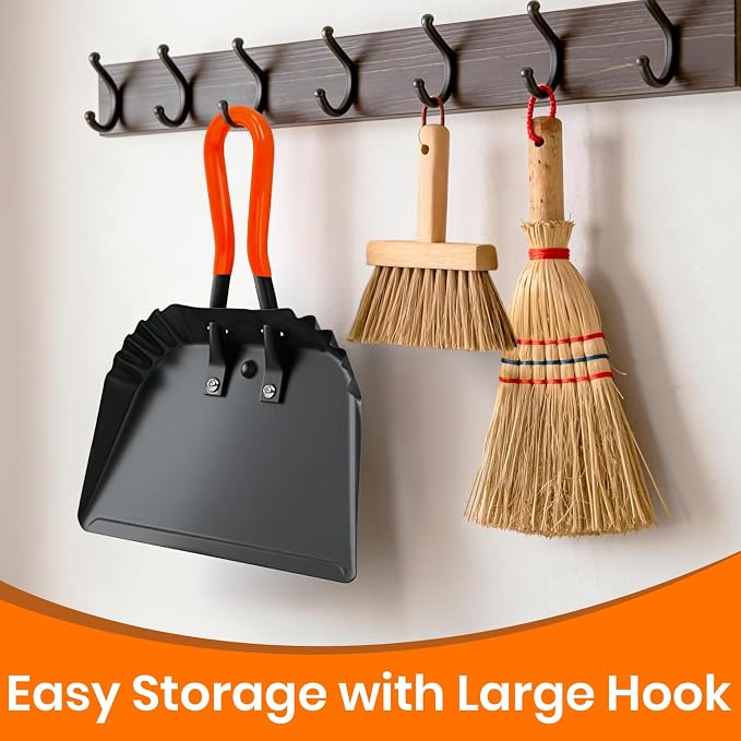 Metal Dust Pans Heavy Duty, 12” Outdoor Dustpan - Image 4