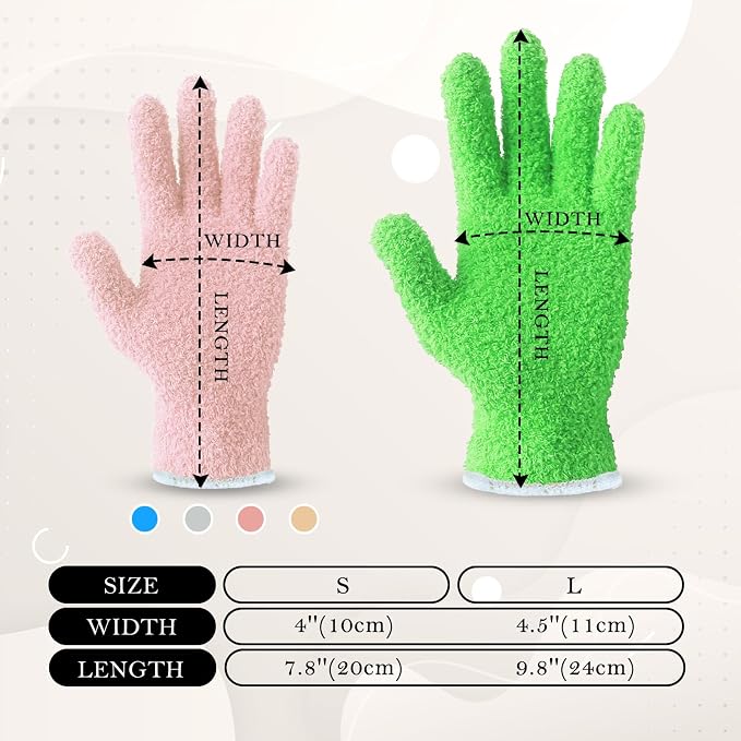 Evridwear Microfiber Gloves for Plant Dusting, Reusable Leaf Cleaning Glove for - Image 5