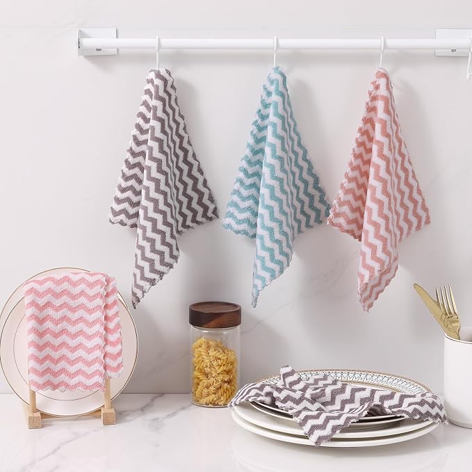 Homaxy 12 Pack Kitchen Dish Cloths, Ultra Soft and Absorbent Dish Towels - Image 6