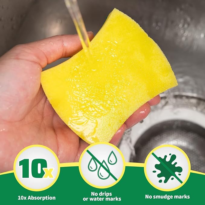 HOMERHYME Heavy Duty Sponges 60 Pack, Double-Side Scratch-Free Dish Sponges - Image 4