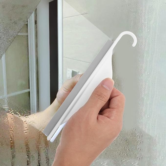 Silicone Bathroom Mirror Squeegee, Mini Glass Water Scraper - Image 5