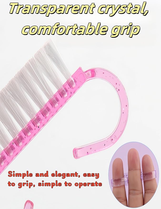 luvilly4 Pack Handle Grip Nail Brush, Nail Brush - Image 6