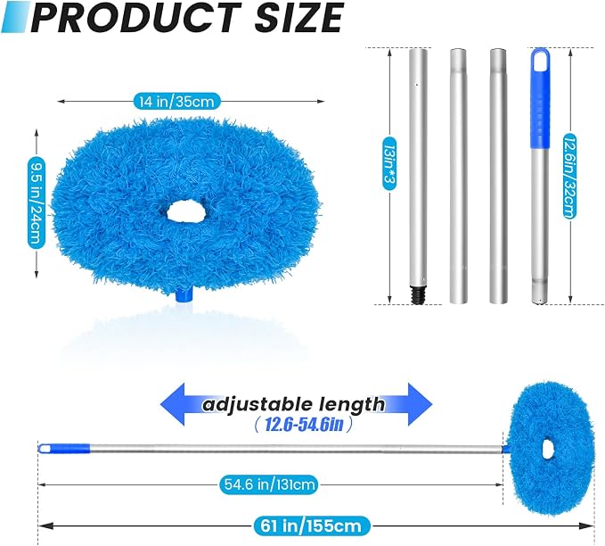 Ceiling Fan Cleaner Duster, Reusable Microfiber Duster - Image 2