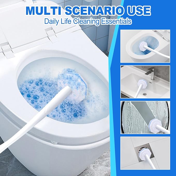 100pcs Disposable Toilet Brush Replacement Head, Bathroom Cleaning, Disposable - Image 6