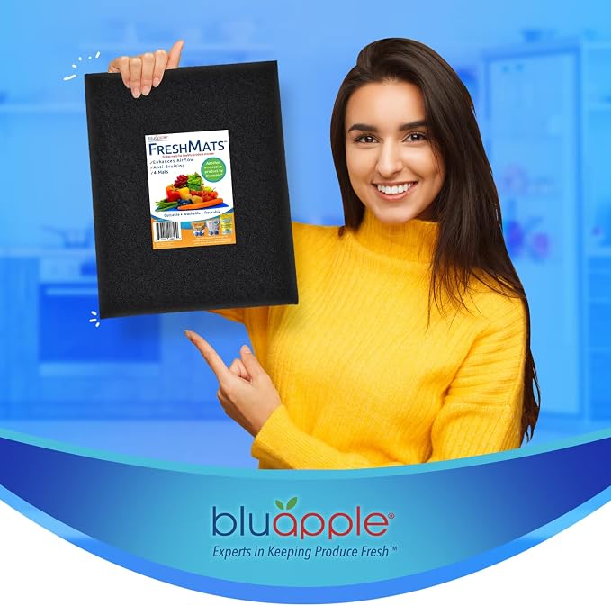 Bluapple FreshMats, Refrigerator Bin Liner, Fridge Drawer Mats, Crisper Life - Image 7